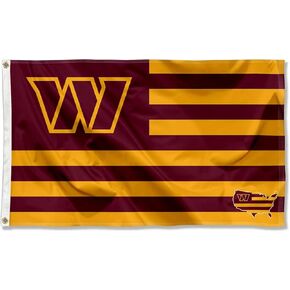 Washington Commanders USA American Nation Stripes 3x5 Grommet Flag