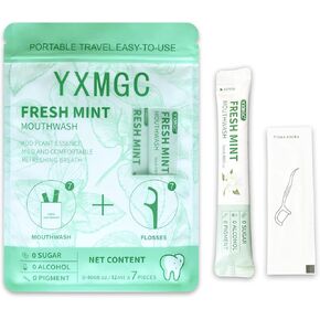 Travel Size Mouthwash Packets Individual Mini Mouthwash for Fresh Breath(Pack of 20)