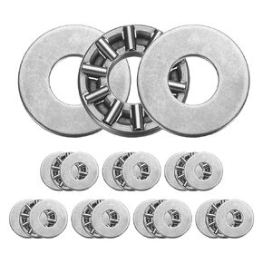 uxcell 8 Sets TC1018+2TRA Thrust Needle Roller Bearings with Washers, 5/8 x 1-1/8 x 5/64 inch Chrome Steel Needles Roller Bearing