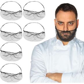 100 Pcs Beard Nets Food Service Beard Covers Beard Guards Black Comfortable Protective Beard Covers Beard Mask for Men Facial Hair