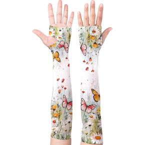 Gardening Sleeves Sun Protection Cooling Arm Sleeves Breathable Anti-Scratch Garden Protective Sleeves for Women Men