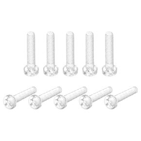 uxcell M5x12mm Plastic Phillips Bolts 50pcs PC Pan Head Machine Screws Transparent