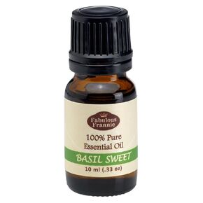 Fabulous Frannie Basil 100% Pure, Undiluted Essential Oil Therapeutic Grade - 10 ml. Great for Aromatherapy!