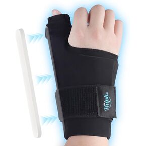 Hilph Thumb Wrist Ice Pack Wrap with Removable Thumb Splint Support for Carpal Tunnel & Tenosynovitis, Reusable Hand Gel Ice Pack Hot Cold Compress for Arthritis, Tendonitis, Mommy Wrist, Swelling
