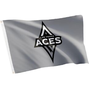 Desert Cactus Las Vegas Aces Flag Team WNBA Women's National Basketball Association 100% Polyester Indoor Outdoor 3 feet x 5 feet Flag (Design E)