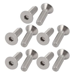 Uxcell 1/4-20 x 7/8 "304 الفولاذ المقاوم للصدأ شقة رئيس عرافة المقبس غطاء المسمار 10 قطع