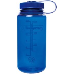 Nalgene Sustain Tritan BPA-Free Water Bottle Made with Material Derived from 50% Plastic Waste, 16 OZ, Wide Mouth, Denim