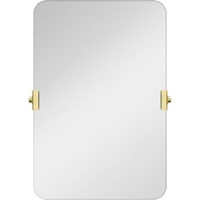 MCS Modern Pivot Frameless Mirror, 20 x 30 Inch, Black
