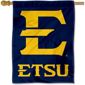East Tennessee State Buccaneers Wordmark Double Sided House Banner Flag