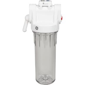 GE Whole House Water Filtration System (GXWH70M), Smart Connected with Leak Detection & Remote Water Shutoff, Reduces Sediment, Rust & More, Install Kit Included, Filter Not Included