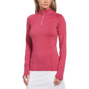 Callaway Women's Standard Long Sleeve1/4 Zip Sun Protection Top Shirt
