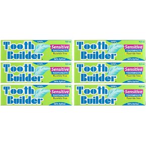 Squigle Tooth Builder SLS Free Toothpaste (Stops Tooth Sensitivity) Prevents Canker Sores, Cavities, Perioral Dermatitis, Bad Breath, Chapped Lips - 6 Pack