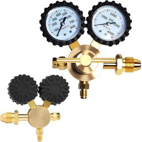 Heavy Duty Oxygen Regulator，Full Brass Torch Kit Oxygen Tank Regulator ，Large Tank Gauge Cutting Torch Regulator，Outlet 0-200 psi，Inlet 0-4000 psi ，CGA 540