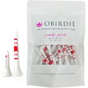 بامبو جولف تيز | حزمة كومبو مكونة من 50 | تيشيرت جولف 2.75 و1.5 بوصة | تيشيرتات الجولف المميزة | صديقة للبيئة، متينة وقوية | تي شيرتات الجولف النسائية | جولف تيز 2 3/4 | لعبة غولف تيز السائبة | إكسسوارات الجولف للنساء in Kuwait