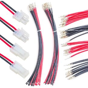 MX 5557 4.2MM 2x1 Pin Male Female Connector Socket Kit Total 6 Sets with 32Pcs 210MM 18AWG Pre-Crimped Cables Wire 2 Pole Circuits 1 Pin Connector in Kuwait
