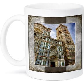 مج 3dRose_53088_1 مج سيراميك "Basilica in Florence"، 11 أونصة، متعدد الألوان