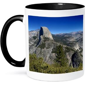 3dRose Yosemite-Half Dome Mug, 11 oz, Black