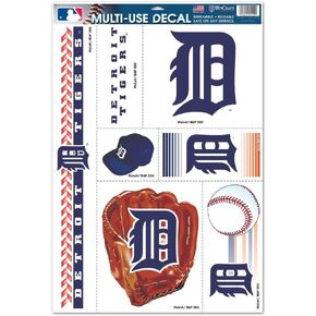 Wincraft MLB Detroit Tigers Ultra Decal Sheet, 11"x17", Team Color