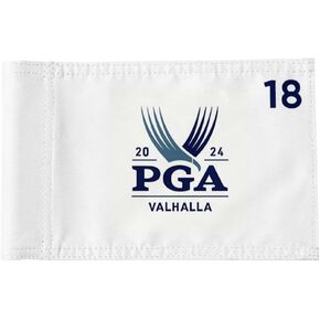 2024 PGA Valhalla Golf Pin Flag Practic Putting Green Golf Flag For Backyard Garden Double-Sewn 600D Nylon Miniature Pin Flag (Yellow 20"x13" Grommet)