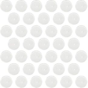 Cabilock Adhesive Ceiling Hook 2cm Mini Clear Clear Mini Hooks Small Disc Hanging Hook Punch- Traceless Hooks Hanger for Light Fixture Flagpole Poster Hanging Ornament 50Pcs