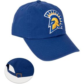 Desert Cactus San Jose State University Baseball Hat SJSU Spartans Brimmed Embroirderd Cap Adjustable Cloth Strap Adult (Style A) Blue