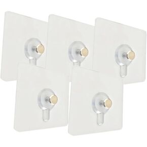 10pcs Wall Hangers without Nails Framing Staples Wall Mounted Hooks Wall Hanging Nail- Wall Hook Transparent Hook Adhesive Hooks for Hanging Picture Wedding Dress