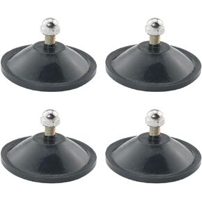 4PCS Black Upgraded Large Suction Cup Strong Thickened Sucker Suction Cup M6 x 14 Threaded Screw Extra Strong Adhesive Glass Suction Cup Adhesive Glass Suction Holder