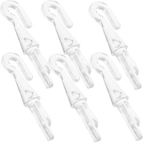 Angoily 6pcs Shutter Turn Rod Head Blind Parts Blind Wand Hook Blind Wand Replacement Hook Wand Hook for Blinds Blind Wand Connector Vertical Blinds Replacement Parts