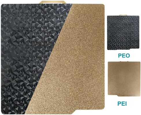 لوحة بناء كربون CHPOWER X1، لوحة Bambu PEI مقاس 257 × 257 مم طباعة ثلاثية الأبعاد على الوجهين، PEO أملس + لوحة فولاذية زنبركية PEI لطابعة Bambu Lab X1 P1P ثلاثية الأبعاد in Kuwait