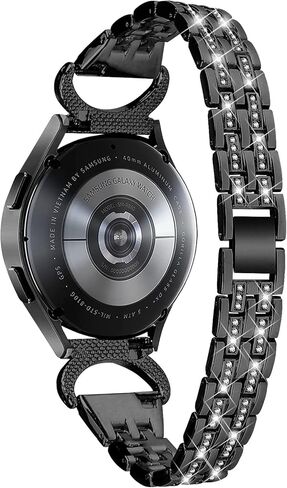 Watch Bands Compatible with Garmin Vivoactive 5/Venu Sq 2/Venu Sq 2 Music/Venu 2 Plus/Venu,Vivoactive 5 for Women,Bling Metal Strap Jewelry Diamond Crystal Bracelet Wrist Band in Kuwait