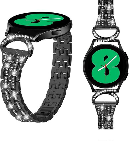 Watch Bands Compatible with Garmin Vivoactive 5/Venu Sq 2/Venu Sq 2 Music/Venu 2 Plus/Venu,Vivoactive 5 for Women,Bling Metal Strap Jewelry Diamond Crystal Bracelet Wrist Band in Kuwait