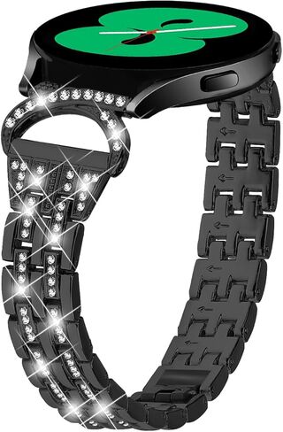 Watch Bands Compatible with Garmin Vivoactive 5/Venu Sq 2/Venu Sq 2 Music/Venu 2 Plus/Venu,Vivoactive 5 for Women,Bling Metal Strap Jewelry Diamond Crystal Bracelet Wrist Band in Kuwait