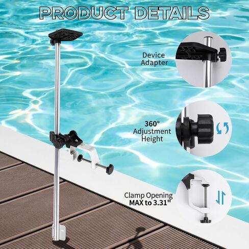 Portable Transducer Mount, 360° Adjustable Rotatable Fish Finder Mount, Transducer Mounting Bracket for Boat Canoe Kayak in Saudi Arabia