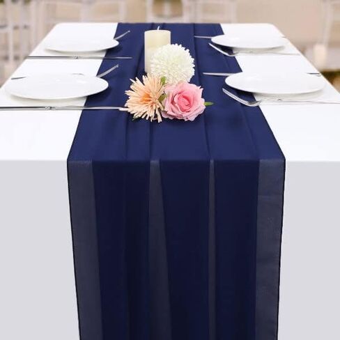 Aviviho 10ft Gold Table Runner Glitter Table Runner Gauze Table Runner Wedding Table Runner 29 x 120 Inch Long for Romantic Party Wedding Baby Shower Party Decor Arch Table Gold Decorations in Saudi Arabia