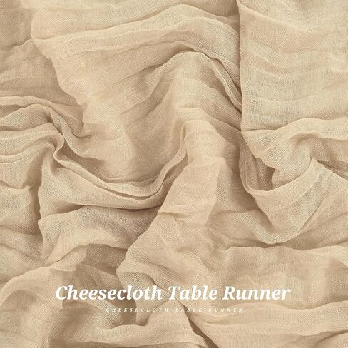 24 Pack Cheesecloth Table Runner 20 x 120 inch Gauze Table Runner Bulk Cheesecloth Fabric Table Runners 10FT Long Rustic Sheer Cheese Cloth Table Runner for Wedding,Baby Shower,Party Decor(Dusty Rose) in Saudi Arabia