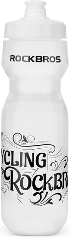 ROCKBROS Cycling Water Bottle, 20-25oz Squeeze Sports Water Bottle, BPA-Free (20oz Black Grey) in Saudi Arabia