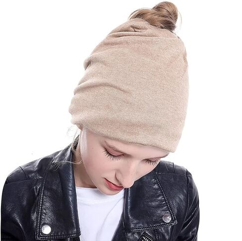 2 Pack Cotton Slouchy Beanie Hats, Chemo Hat Cap Scarf for Women and Men in Kuwait