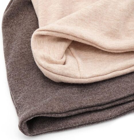 2 Pack Cotton Slouchy Beanie Hats, Chemo Hat Cap Scarf for Women and Men in Kuwait