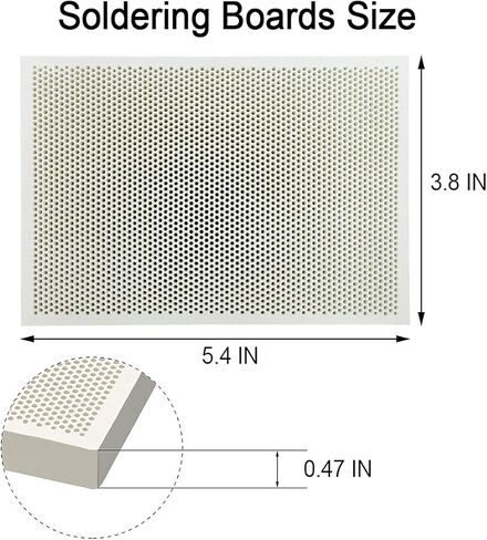 لوح لحام سيراميك على شكل قرص العسل، أدوات صنع مجوهرات Vowcarol، أجزاء لحام كتلة اللحام - حزمة صندوق مطورة in Kuwait