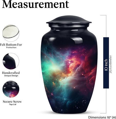 Galaxy Urn Cremation Urn for Adults - an Urn for Ashes - Human Ashes Keepsake - Funeral Urn Ashes - Burial Urns for Cremated Remains (size-3nch,1pcs) in Saudi Arabia