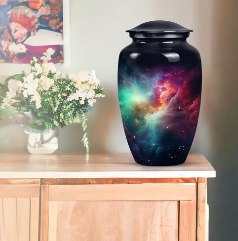 Galaxy Urn Cremation Urn for Adults - an Urn for Ashes - Human Ashes Keepsake - Funeral Urn Ashes - Burial Urns for Cremated Remains (size-3nch,1pcs) in Saudi Arabia
