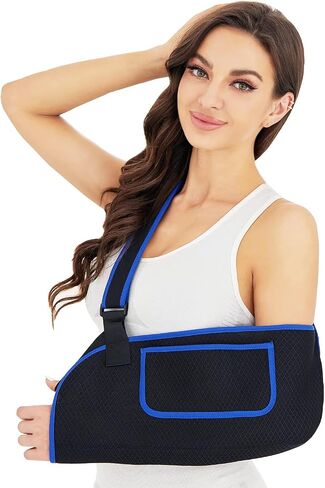 Arm Sling for Shoulder Injury Rotator Cuff Torn Wrist and Elbow Surgery Adjustable Padded Elbow Dislocation and Sprain Brace Shoulder Immobilizer for men&women Arm Support Straps for in Saudi Arabia