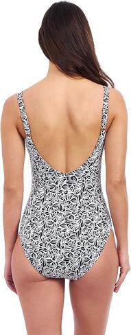 Profile by Gottex Plumeria Textured Leafy Print Versatile & Stylish Women’s Square Neck One Piece Bathing Suit Swim Essential in Saudi Arabia
