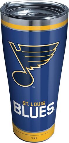 Tervis Triple Walled NHL St. Louis Blues Insulated Tumbler Cup Keeps Drinks Cold & Hot, 30oz - Stainless Steel, Shootout in Saudi Arabia