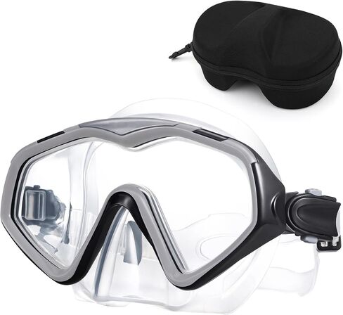 Snorkel Mask Adult,Panoramic Tempered Glass Diving Masks, Wide View Swim Goggles Anti-Fog Anti-Leak for Scuba Diving Swimming in Saudi Arabia