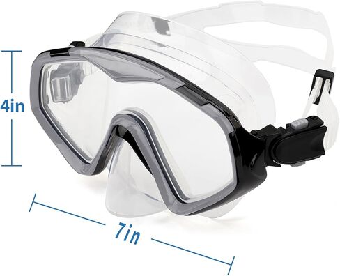 Snorkel Mask Adult,Panoramic Tempered Glass Diving Masks, Wide View Swim Goggles Anti-Fog Anti-Leak for Scuba Diving Swimming in Saudi Arabia