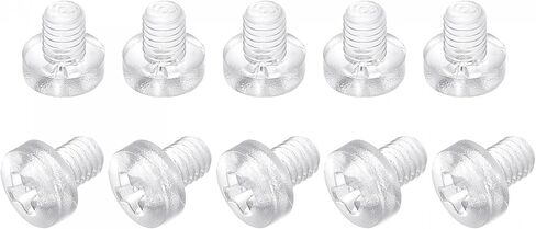 uxcell M5x12mm Plastic Phillips Bolts 50pcs PC Pan Head Machine Screws Transparent in Saudi Arabia
