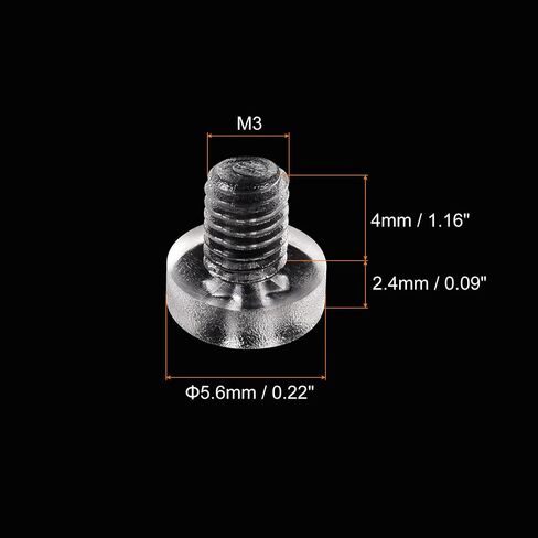 uxcell M5x12mm Plastic Phillips Bolts 50pcs PC Pan Head Machine Screws Transparent in Saudi Arabia