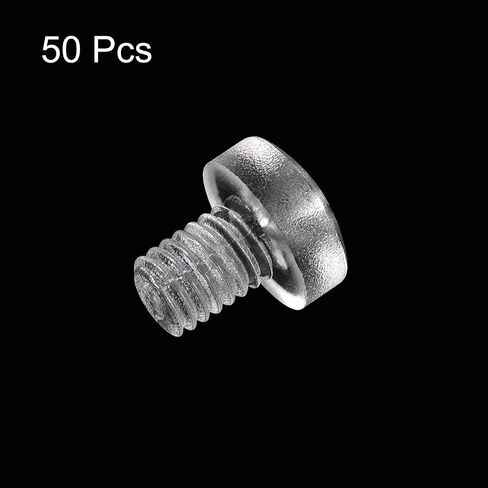 uxcell M5x12mm Plastic Phillips Bolts 50pcs PC Pan Head Machine Screws Transparent in Saudi Arabia