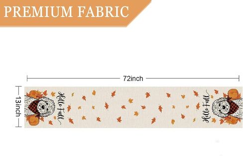 Hello Fall Table Runner Australian Shepherd Pumpkins Table Runners Maple Leaves Home Kitchen Dining Table Decorations Indoor Outdoor Party Supplies 13x72 Inch in Saudi Arabia